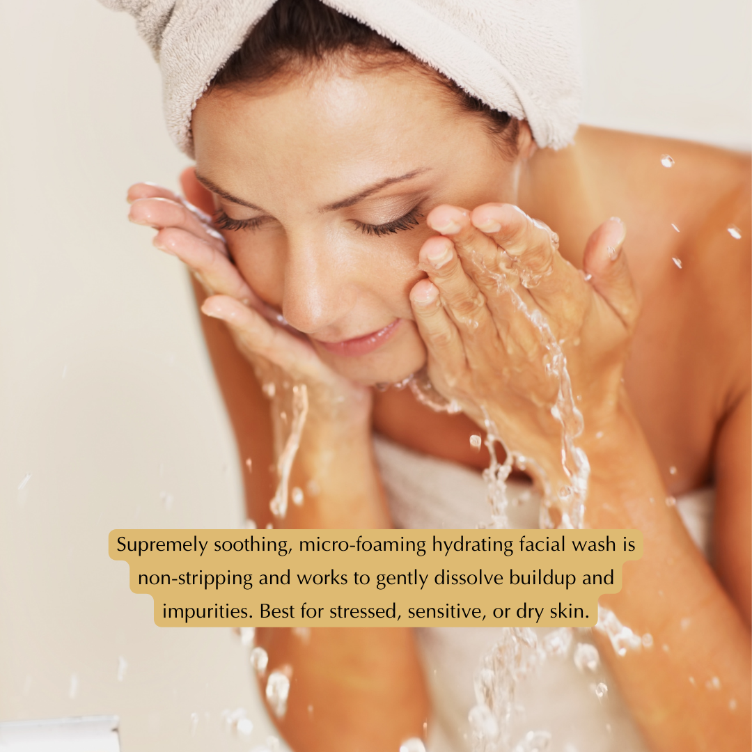 EpiLynx hydrating aloe and cucumber seed oil face wash bottle for sensitive and dry skin