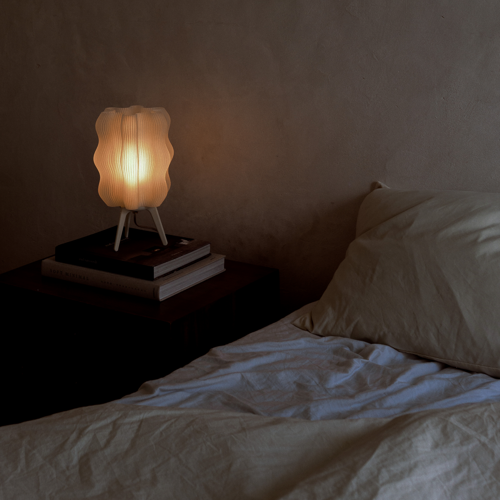 Wavy Sculptural Table Lamp | Recycled Plastic